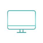 Aurora Desktop Icon - Teal gradient Outline
